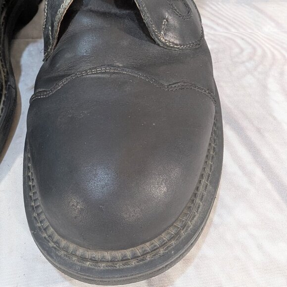 John Fluevog DFT Do-F'T Black Leather Combat Boots M12 - Picture 4 of 12